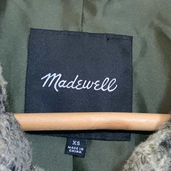 Madewell | Belrose Cassel Plaid Buffalo Check Wool Blend Lined Jacket Shacket XS - Picture 6 of 17